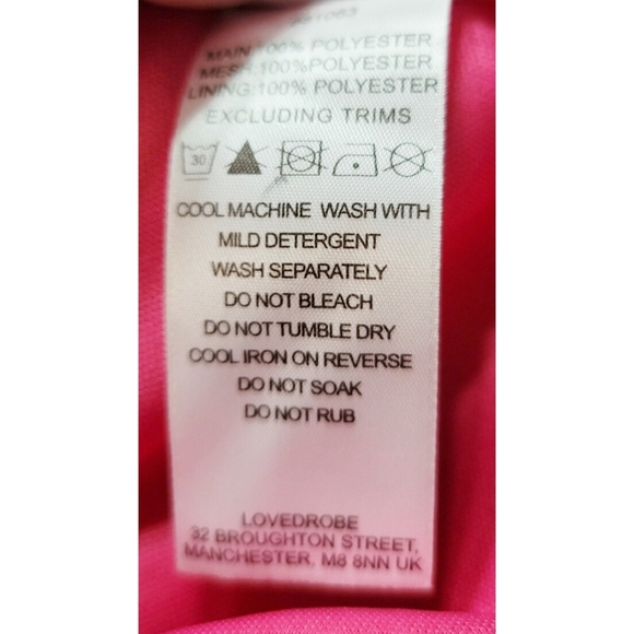 Lovedrobe Bright Pink Windowpane Dress Size 18 - Picture 6 of 6